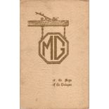 MG - AT THE SIGN OF THE OCTAGON. A rare 1932 promotional booklet discussing the early history of the