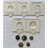 A COLLECTION OF FIVE BRITISH CELTIC COINS. Five coins: A Potin, Thurrock Type, c. 1st Century BC.