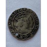 A HENRY VIII GROAT. A Henry VIII hammered silver groat, young crowned portrait r. mm. possibly