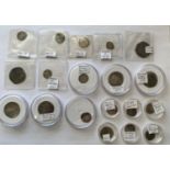 A COLLECTION OF SILVERED HAMMER COINS. A variety of hammered silver coins, various denominations and