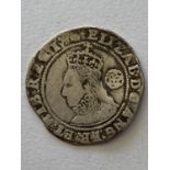 AN ELIZABETH I (1558-1603) SIXPENCE. An Elizabeth I Sixpence, 1593. Sixth Issue. Tower Mint, mm.