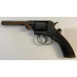 AN ADAM'S PATENT REVOLVER BY CLOUGH BROS. BATH. A five shot revolver with an octagonal barrel, the
