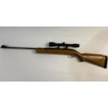 A BSA AIRSPORT .22 AIR RIFLE. A .22 Airsport Air Rifle with rotating loading action, fitted with a