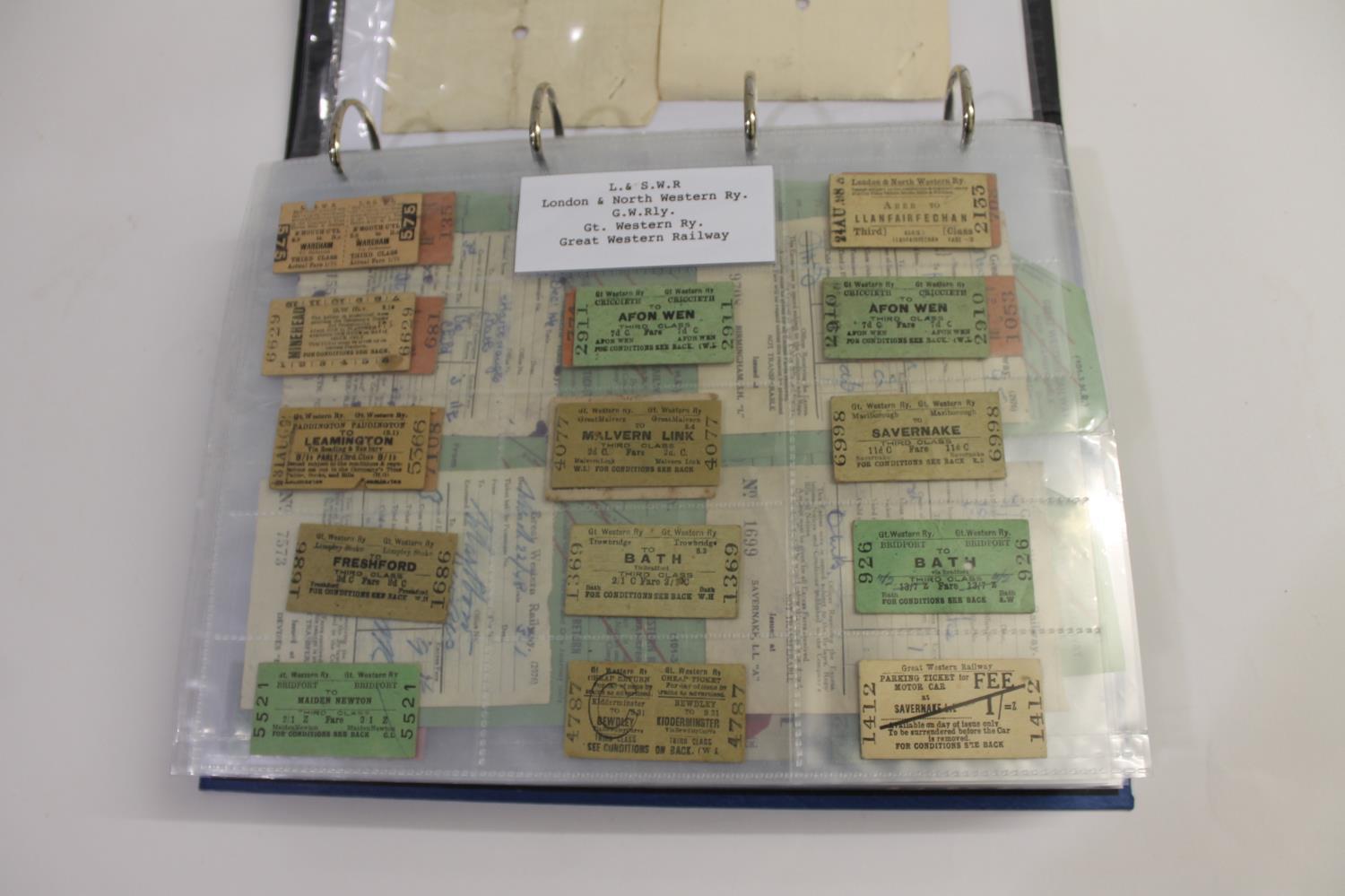 COLLECTION OF RAILWAY TICKETS an interesting collection of late 19thc and 20thc tickets, including - Image 2 of 32