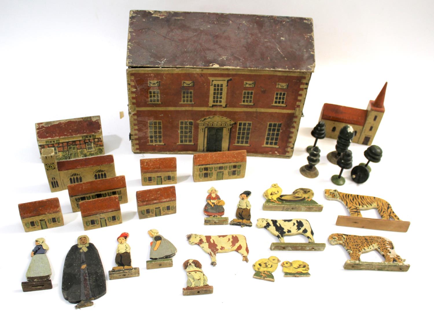 DOLLS HOUSE, MODEL BUILDINGS & ANIMALS - HARROW WAR REFUGEES TOY INDUSTRY an interesting wooden