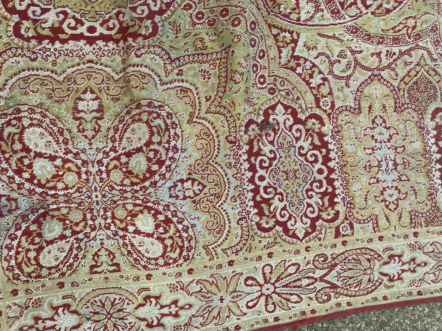 PAISLEY SHAWL, LACE & TEXTILES a mixed lot including a woven wool paisley shawl, a WWII silk - Image 13 of 40