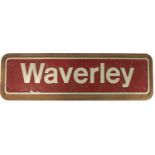 RAILWAY LOCOMOTIVE NAME PLATE 'WAVERLEY' & TWO RAILWAY ROUNDELS - WESTERN FALCON RAIL a metal