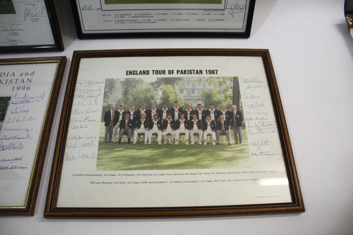 ENGLAND CRICKET - SIGNED TEAM PHOTOGRAPHS four signed framed team photographs of the England Cricket - Image 4 of 5