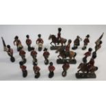ELASTOLIN MODEL SOLDIERS a qty of vintage Elastolin figures including Scots Guards and other