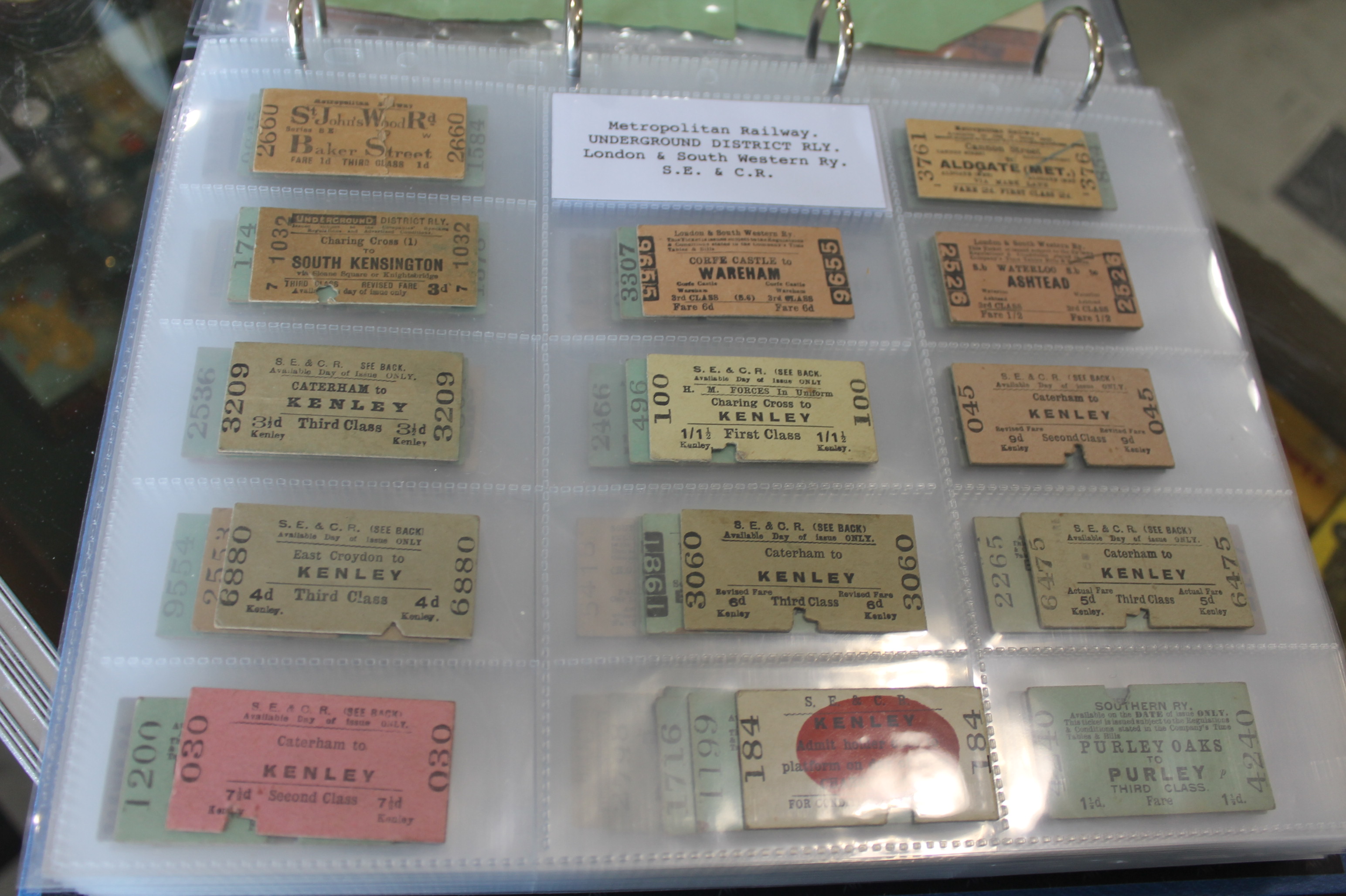 COLLECTION OF RAILWAY TICKETS an interesting collection of late 19thc and 20thc tickets, including - Image 9 of 32