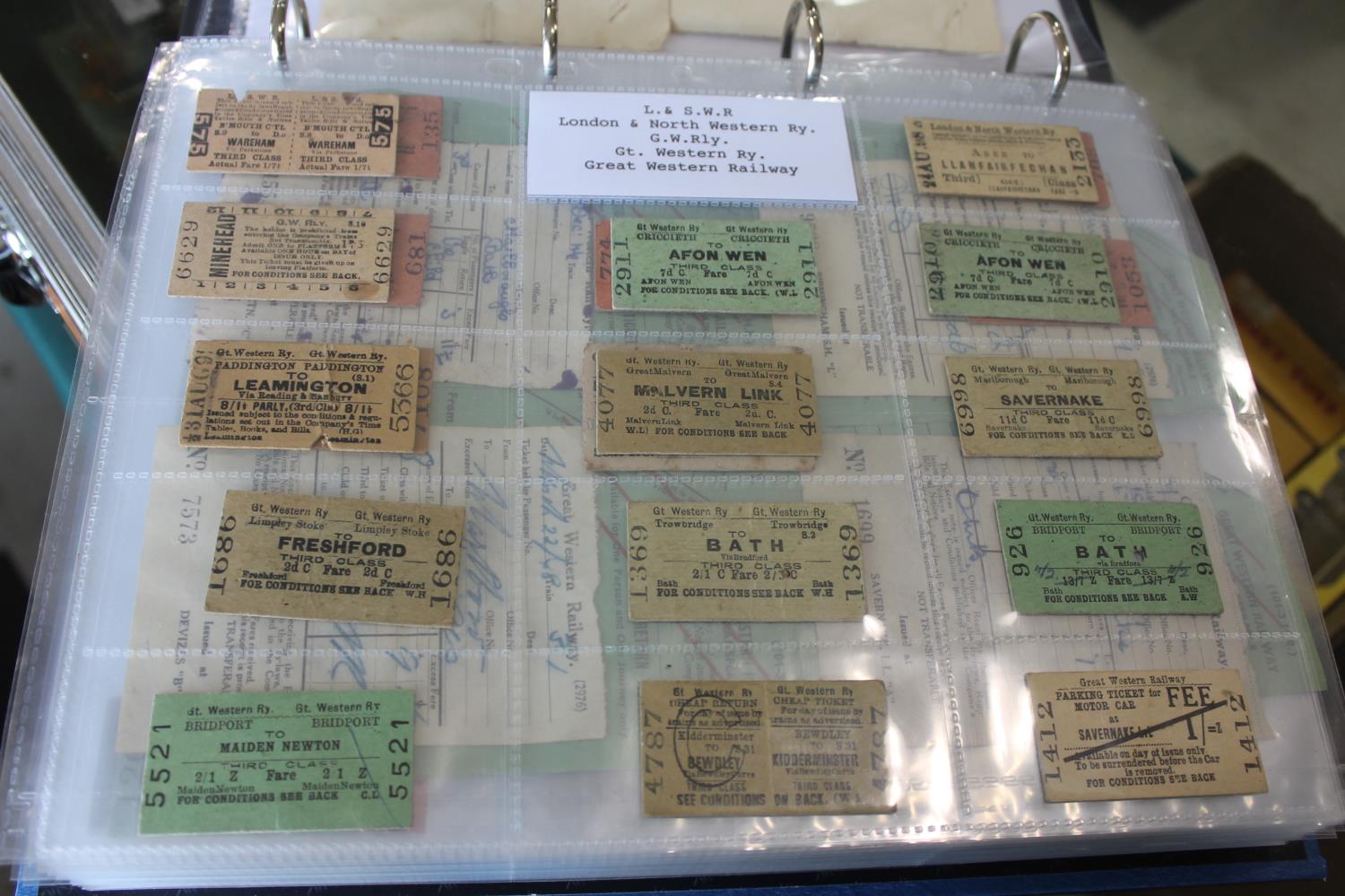 COLLECTION OF RAILWAY TICKETS an interesting collection of late 19thc and 20thc tickets, including - Image 6 of 32
