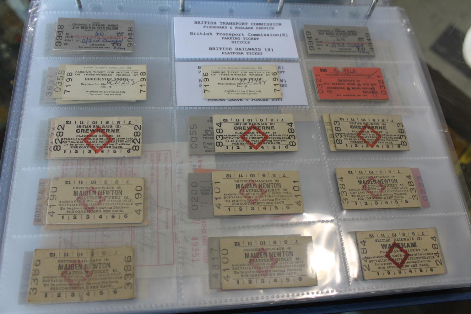 COLLECTION OF RAILWAY TICKETS an interesting collection of late 19thc and 20thc tickets, including - Image 17 of 32