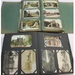 POSTCARD ALBUMS including two large albums, GB cards including Ilfracombe, Budleigh Salterton,