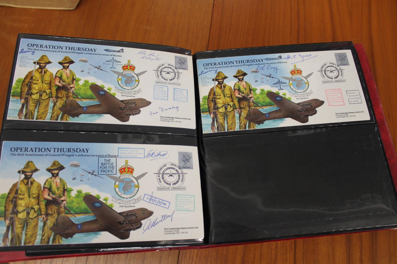 FIVE ALBUMS OF SIGNED FIRST DAY COVERS - AVIATION, MILITARY & OTHER EXAMPLES approx 435 covers in - Image 10 of 57