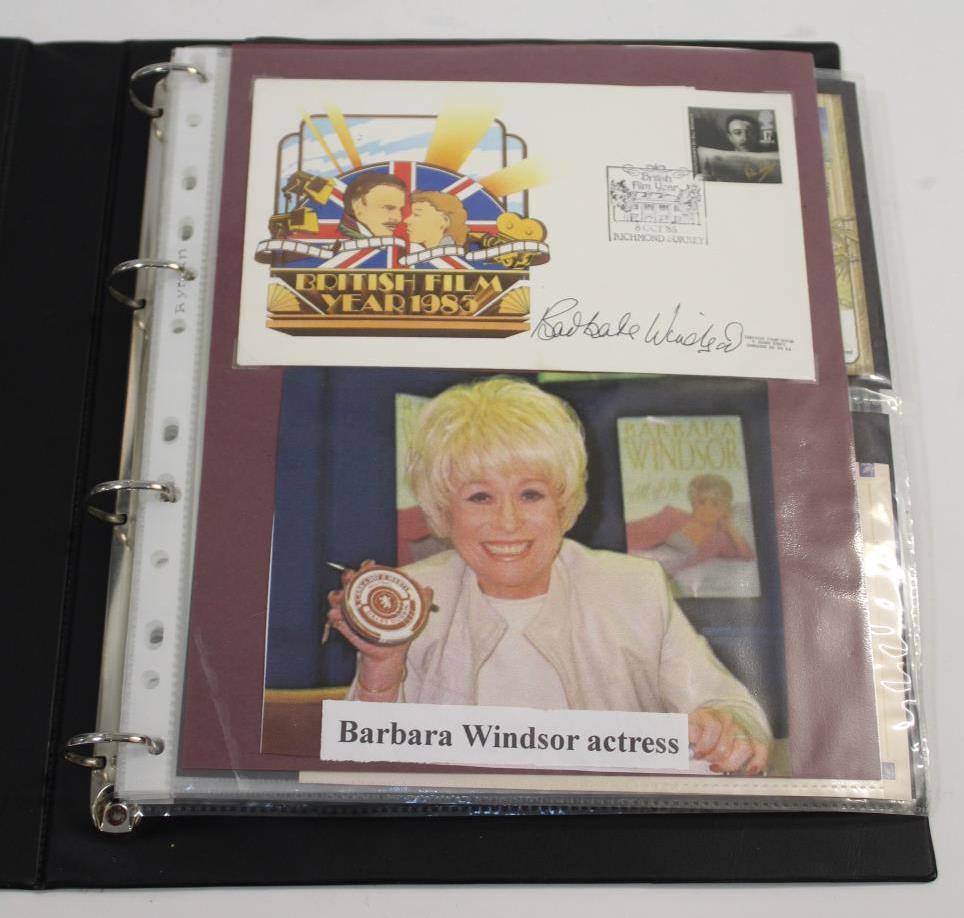 TELEVISION PROGRAMMES & FAMOUS PEOPLE - SIGNED FIRST DAY COVERS & AUTOGRAPHS 13 albums of signed