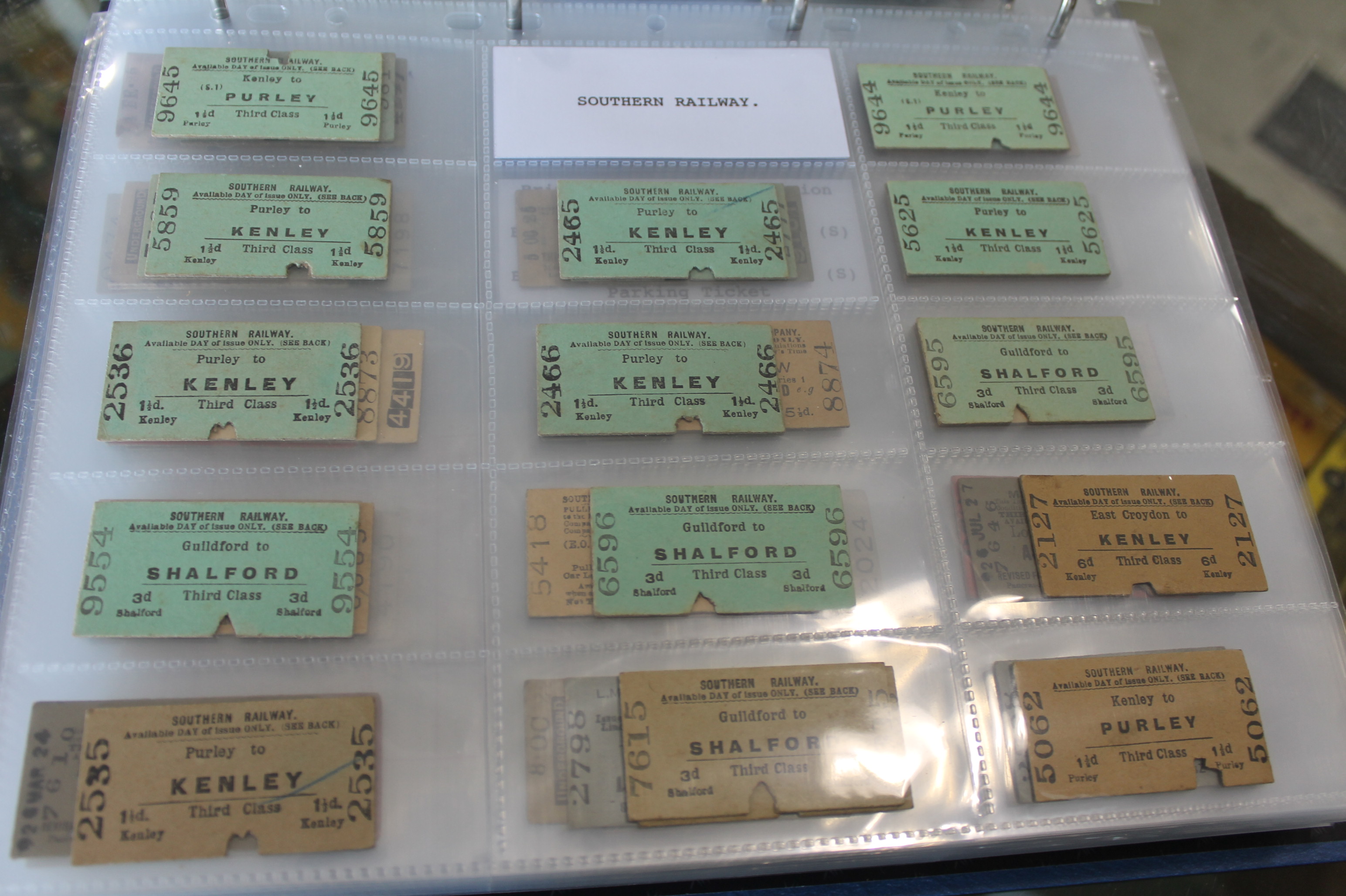 COLLECTION OF RAILWAY TICKETS an interesting collection of late 19thc and 20thc tickets, including - Image 12 of 32