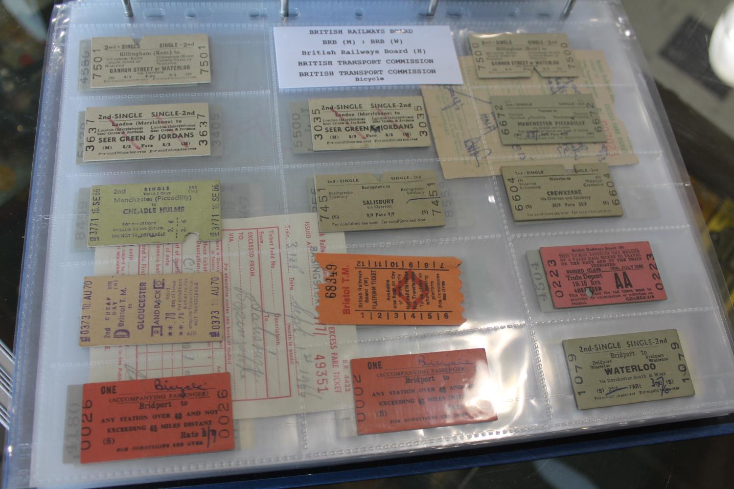 COLLECTION OF RAILWAY TICKETS an interesting collection of late 19thc and 20thc tickets, including - Image 19 of 32