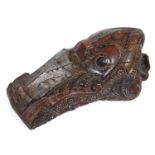 TRIBAL - BATAK (LAKE TOBA) SINGHA HEAD a large and impressive carved and painted Singha head, in the
