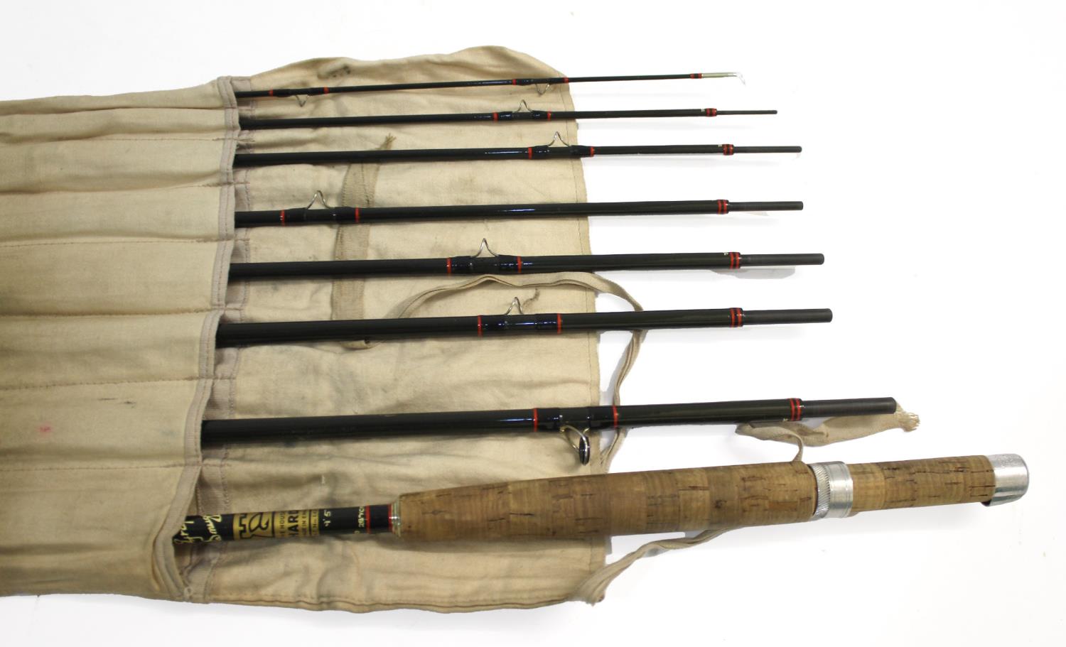 HARDY SMUGGLER TRAVELLING FISHING ROD a House of Hardy 9'5" Graphite Smuggler, in eight sections and