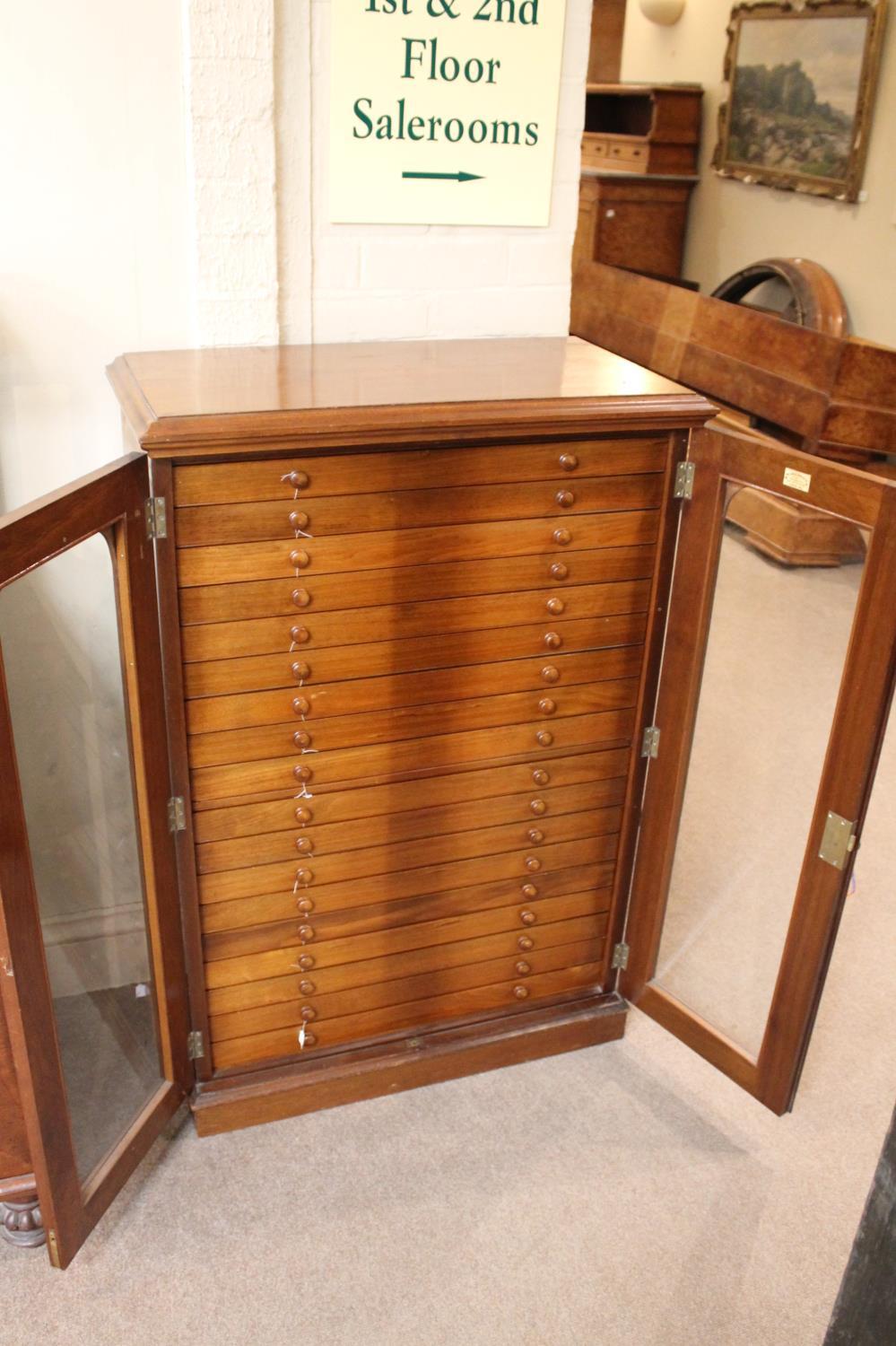 COLLECTORS CABINET BY WATKINS & DONCASTER - BUTTERFLIES & MOTHS a walnut collectors cabinet with - Image 4 of 23