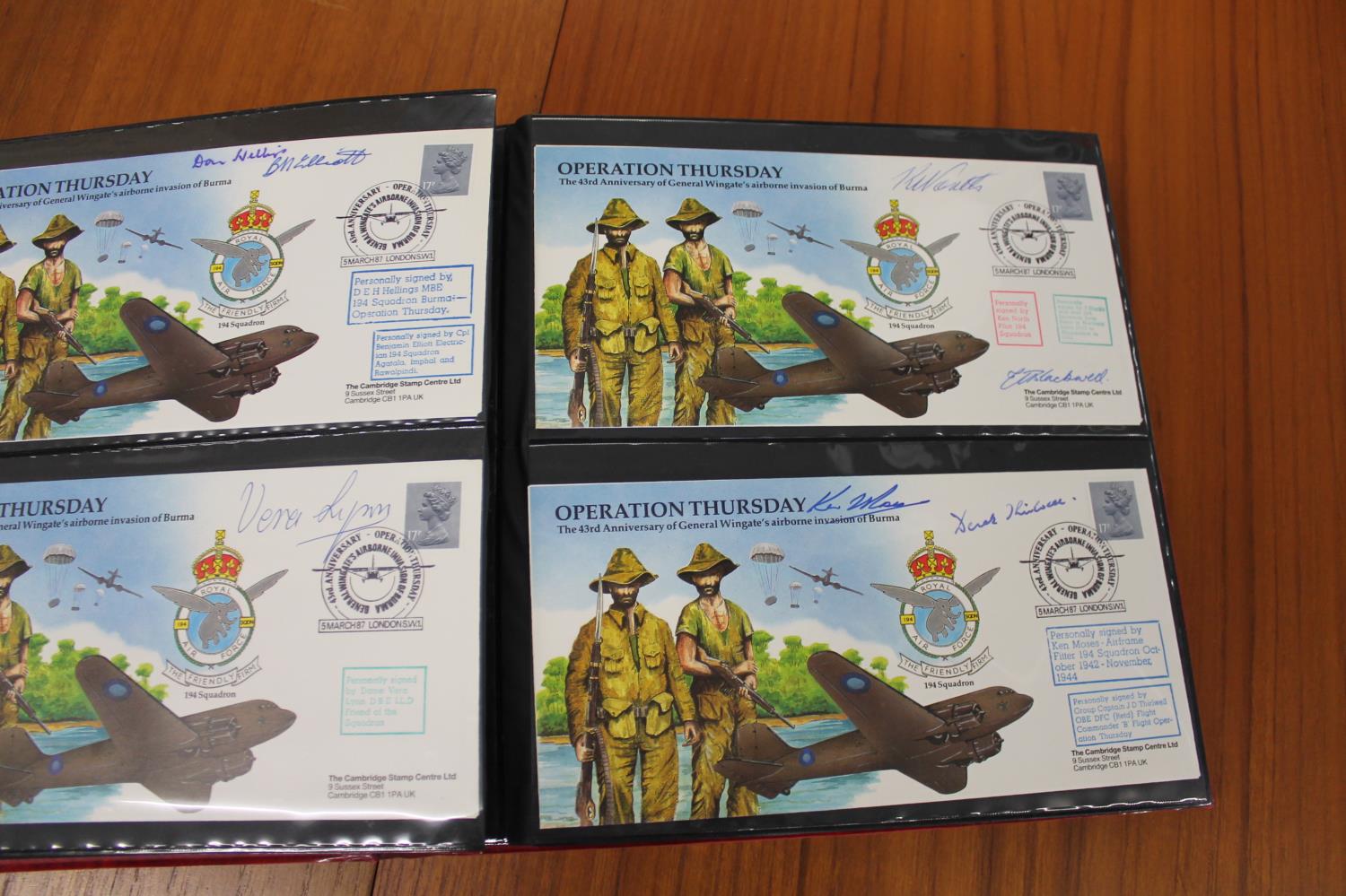 FIVE ALBUMS OF SIGNED FIRST DAY COVERS - AVIATION, MILITARY & OTHER EXAMPLES approx 435 covers in - Image 7 of 57