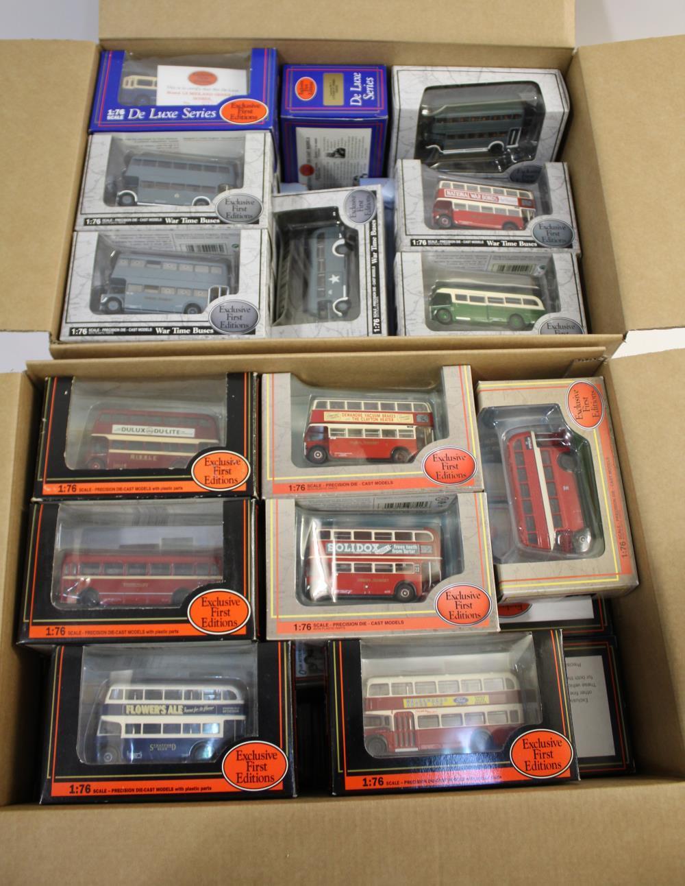 GILBOW EXCLUSIVE FIRST EDITIONS - BOXED BUSES 2 boxes with approx 50 boxed model buses, including