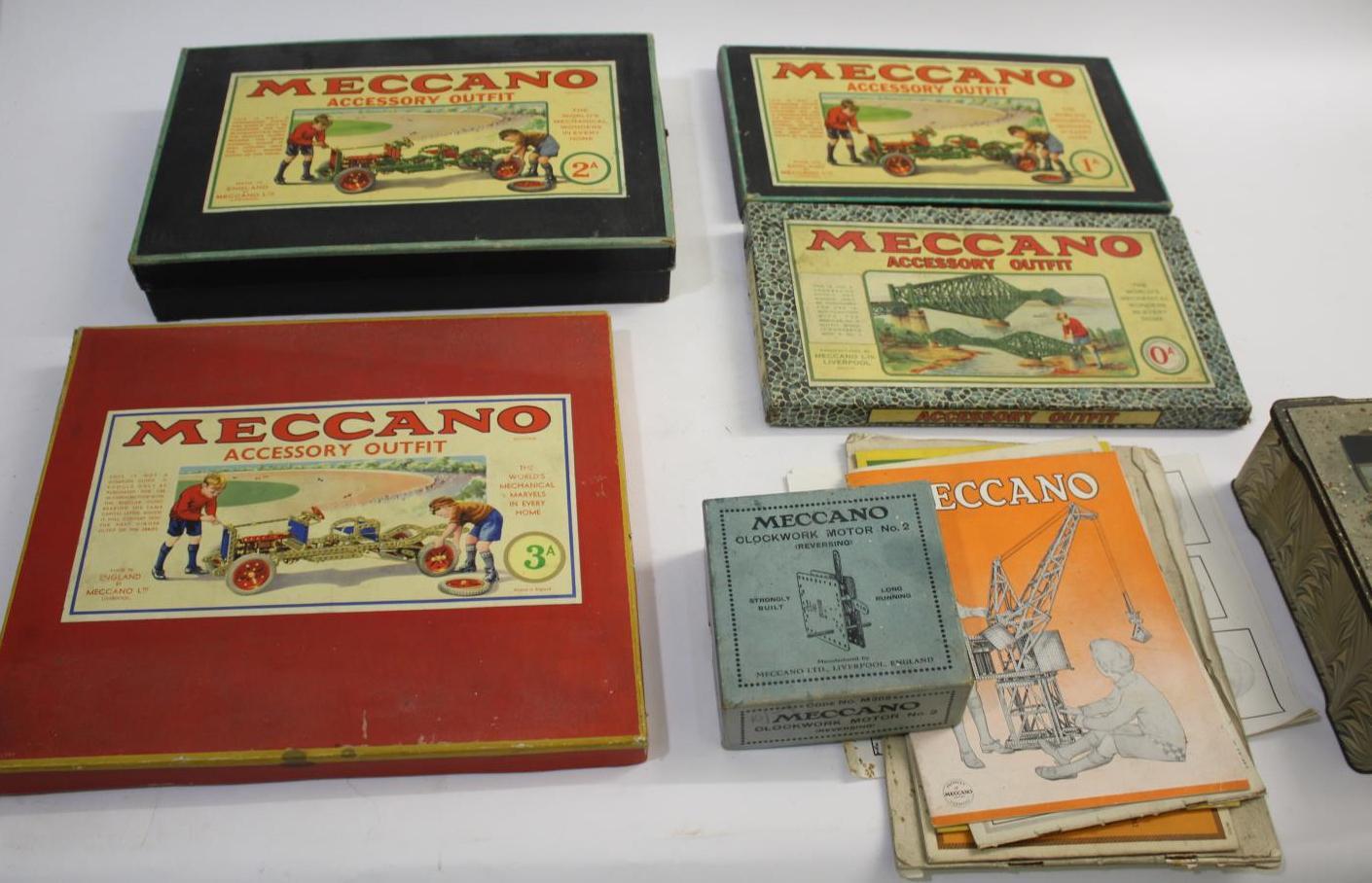 MECCANO BOXED SETS including Meccano Accessory Outfit 2A, Meccano Accessory Outfit 1A, Accessory