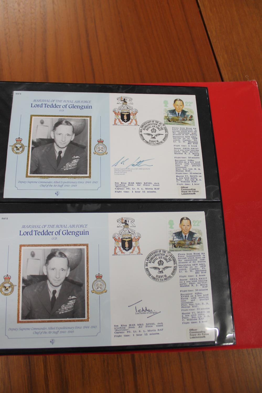 FIVE ALBUMS OF SIGNED FIRST DAY COVERS - AVIATION, MILITARY & OTHER EXAMPLES approx 435 covers in - Image 36 of 57