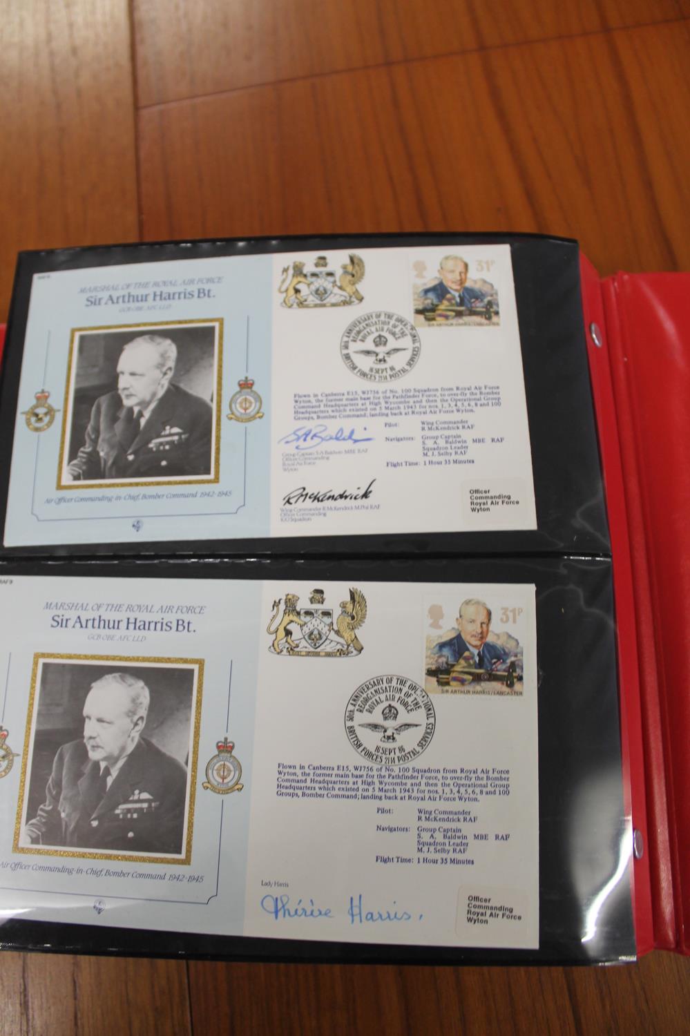 FIVE ALBUMS OF SIGNED FIRST DAY COVERS - AVIATION, MILITARY & OTHER EXAMPLES approx 435 covers in - Image 37 of 57
