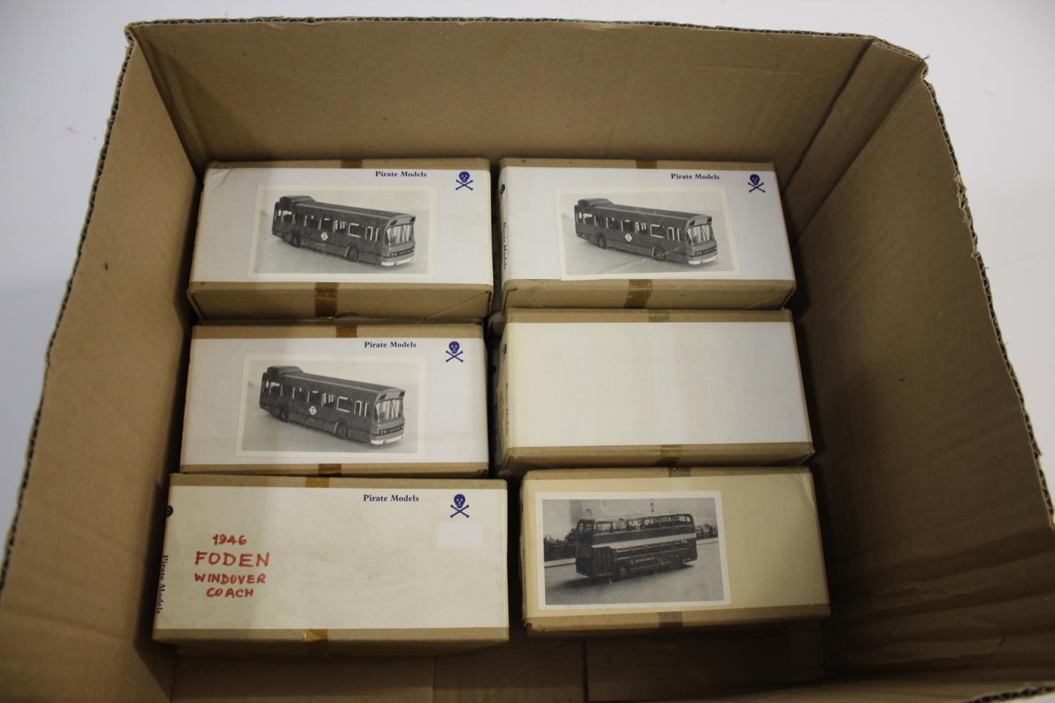 PIRATE MODELS - BOXED BUS KITS 14 boxed metal kits by Pirate Models, most look unused. Including