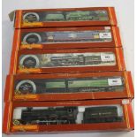 HORNBY BOXED LOCOMOTIVES 5 boxed locomotives, R374 Spitfire, R313 Hagley Hall, R349 King Henry VIII,