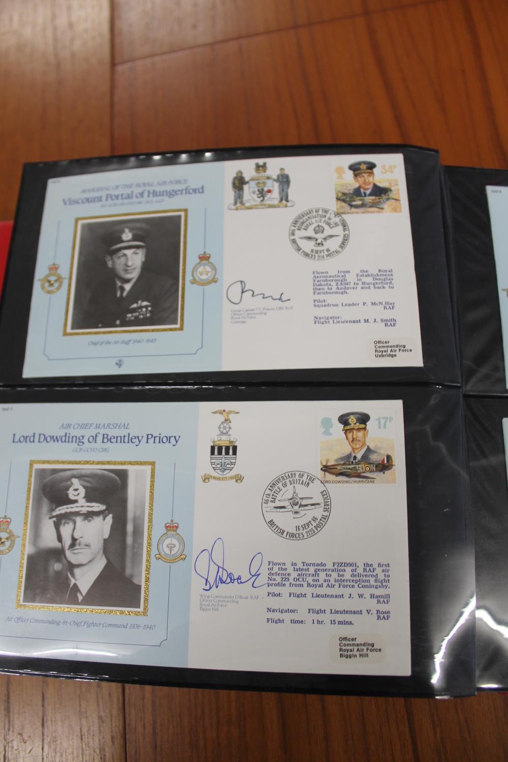 FIVE ALBUMS OF SIGNED FIRST DAY COVERS - AVIATION, MILITARY & OTHER EXAMPLES approx 435 covers in - Image 35 of 57