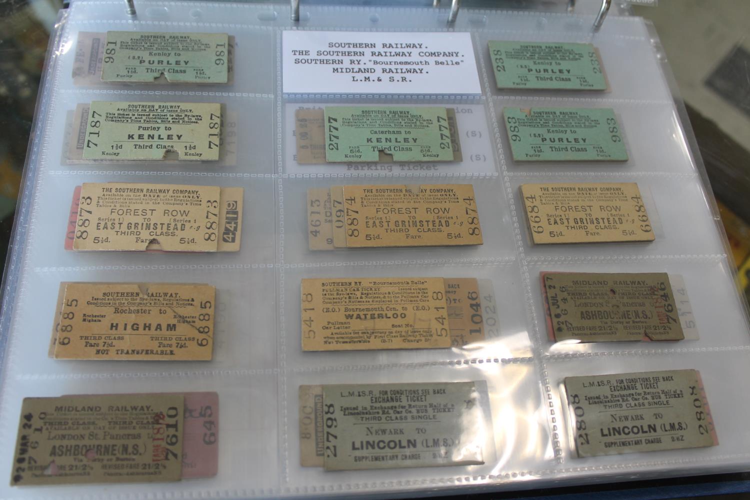 COLLECTION OF RAILWAY TICKETS an interesting collection of late 19thc and 20thc tickets, including - Image 13 of 32