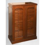 COLLECTORS CABINET BY WATKINS & DONCASTER - BUTTERFLIES & MOTHS a walnut collectors cabinet with