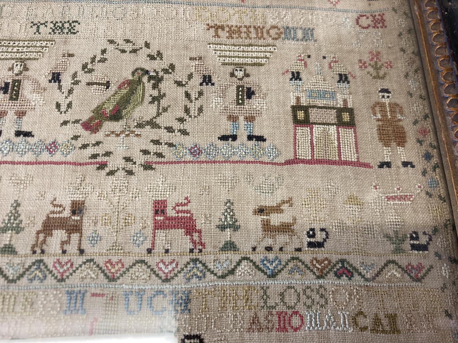 18THC SAMPLER dated 1778, with the prose Delight in learning soon doth bring a child to learn the - Image 7 of 11