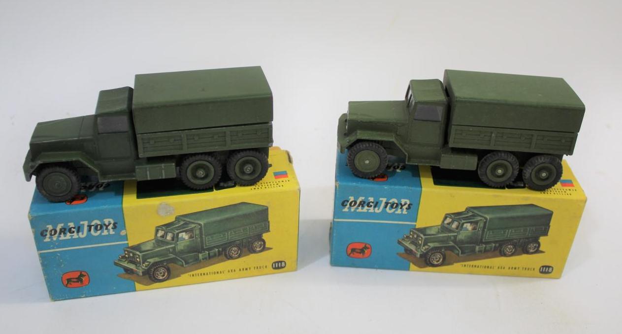 CORGI TOYS - ARMY TRUCK two boxed trucks, 1118 International 6x6 Army Truck. (2)
