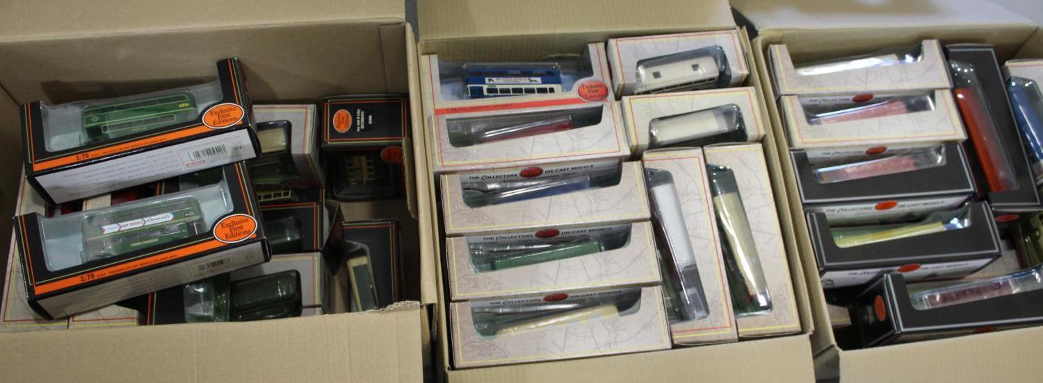 GILBOW EXCLUSIVE FIRST EDITION BUSES 3 boxes with approx 47 boxed model buses, including 25603