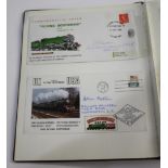 RAILWAY FIRST DAY COVERS & EPHEMERA a large album with various signed Railway covers and letters,