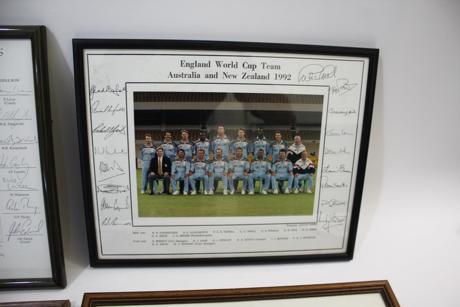 ENGLAND CRICKET - SIGNED TEAM PHOTOGRAPHS four signed framed team photographs of the England Cricket - Image 5 of 5