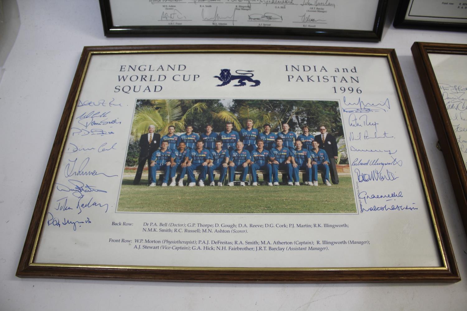 ENGLAND CRICKET - SIGNED TEAM PHOTOGRAPHS four signed framed team photographs of the England Cricket - Image 3 of 5