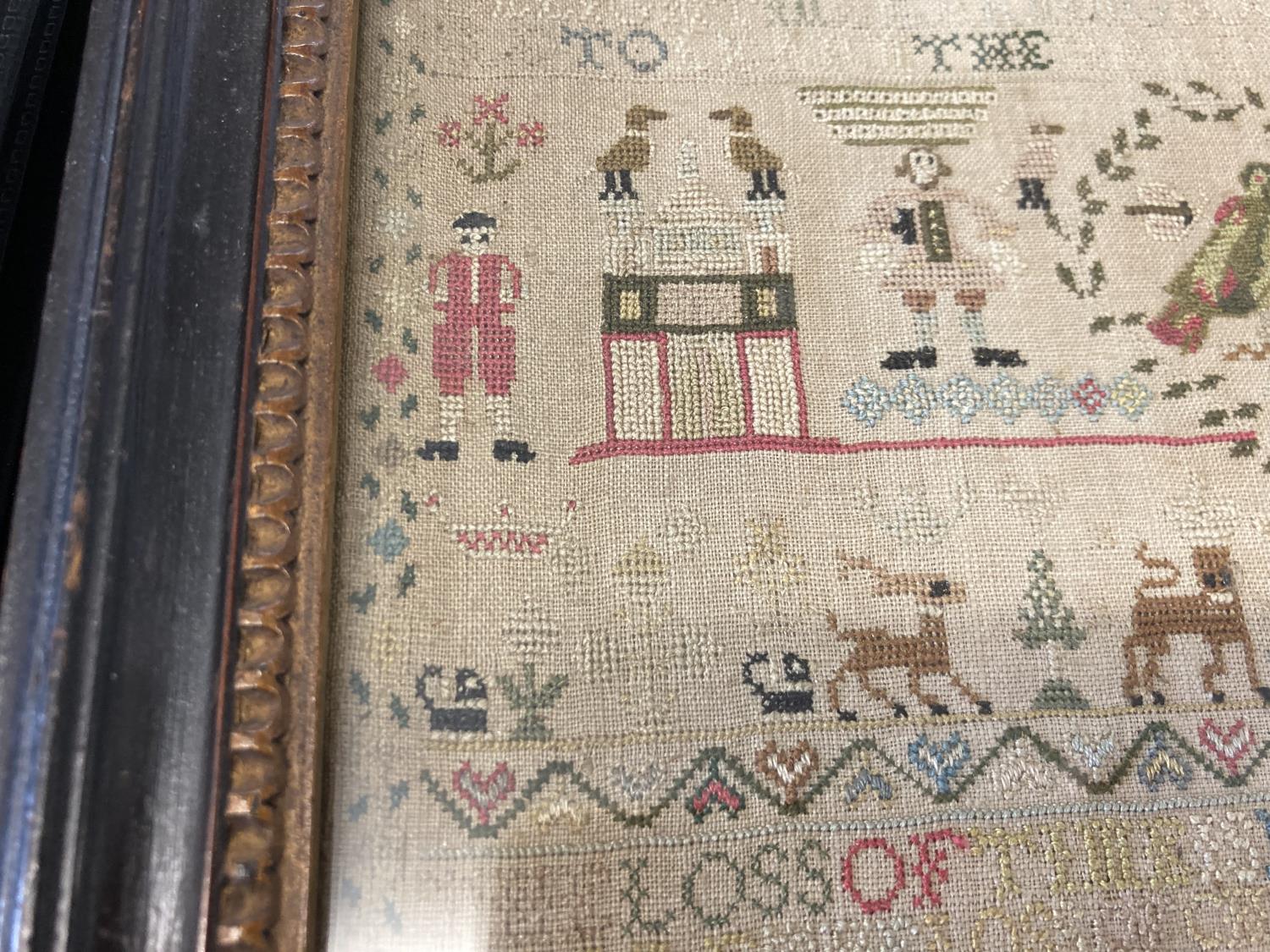 18THC SAMPLER dated 1778, with the prose Delight in learning soon doth bring a child to learn the - Image 6 of 11