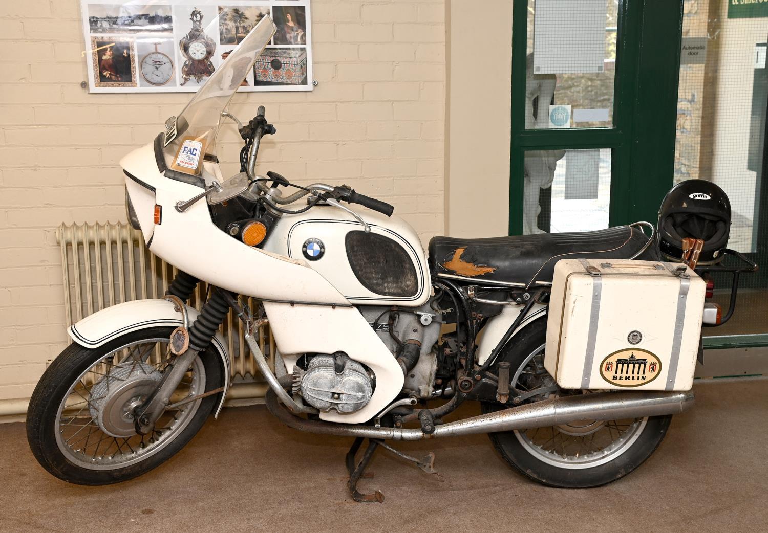 VINTAGE BMW R75/5 MOTORCYCLE a 1970's BMW R75/5 motorcycle, registration number TML 348M, with 41, - Image 2 of 15