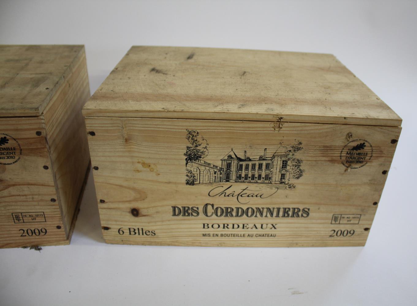 WINE - TWO CASES OF CHATEAU DES CARDONNIERS 2 unopened wooden cases with 12 bottles of Chateau Des - Image 3 of 3