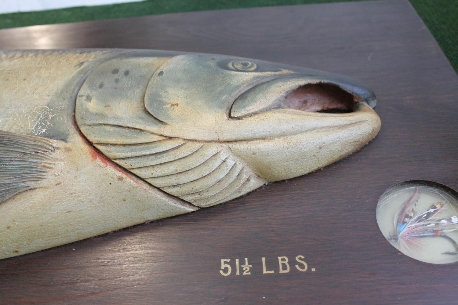 CARVED & PAINTED HALF BLOCK MODEL OF A SALMON - NORHAM ON TWEED, 1922 a large and impressive painted - Image 20 of 25