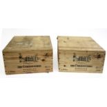 WINE - TWO CASES OF CHATEAU DES CARDONNIERS 2 unopened wooden cases with 12 bottles of Chateau Des