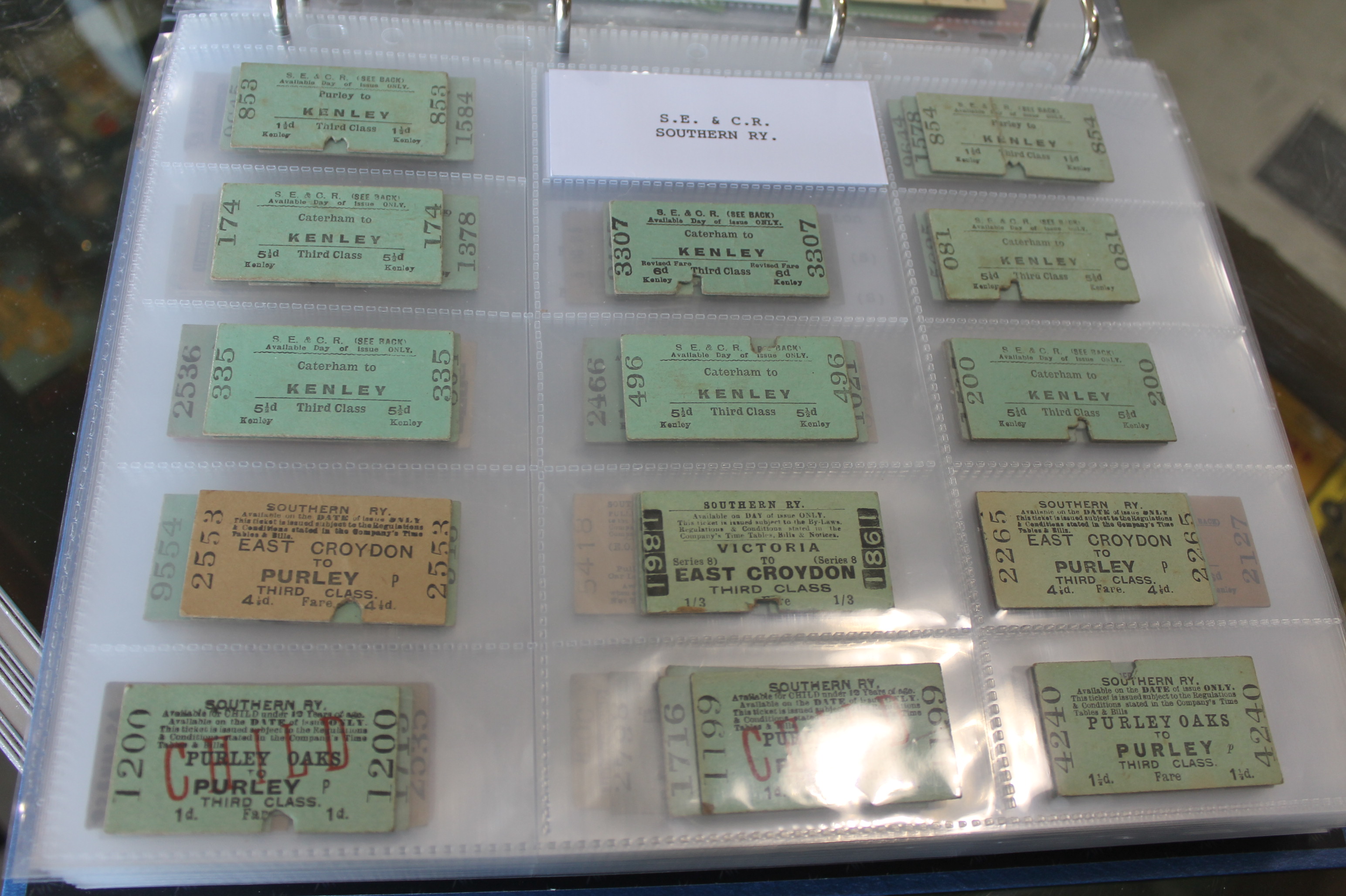 COLLECTION OF RAILWAY TICKETS an interesting collection of late 19thc and 20thc tickets, including - Image 10 of 32