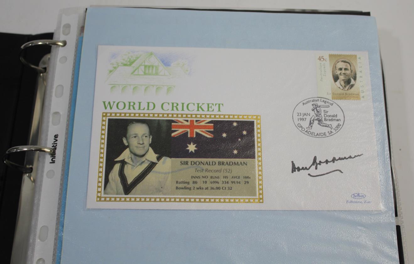 SPORTING SIGNED FIRST DAY COVERS & AUTOGRAPHS 6 interesting albums including Cricket (Don Bradman,