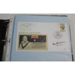 SPORTING SIGNED FIRST DAY COVERS & AUTOGRAPHS 6 interesting albums including Cricket (Don Bradman,