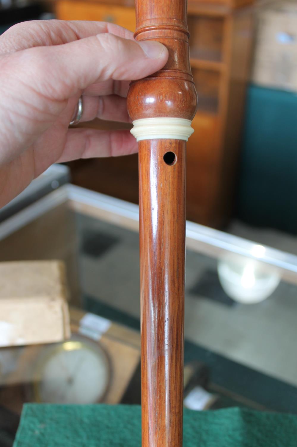 ROBERT GOBLE BOXED IVORY & WOODEN RECORDER a wooden recorder with ivory mouthpiece and ivory - Image 17 of 22