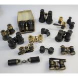 COLLECTION OF OPERA GLASSES a group including a pair of tortoiseshell opera glasses by Plossl, Wien,